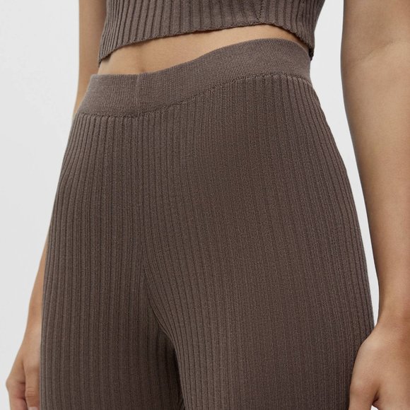 Ribbed Bell Bottom Pants - Picture 3 of 7